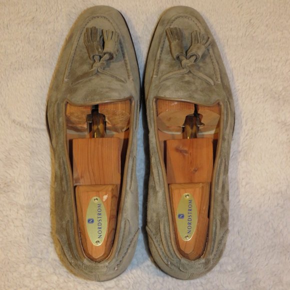 Ralph Lauren Purple Label Mens Italy Luther Tassel Sage Suede Calfskin Loafer 9D main image 8